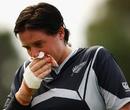 Rachel Priest suffered a painful blow while keeping, England v New Zealand, Super Six, women's World Cup, Sydney, March 14, 2009