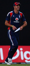 A smiling Kevin Pietersen runs onto the pitch with the Duckworth-Lewis calculations in hand, realising John Dyson's careless blunder has handed England a win, West Indies v England, 1st ODI, Providence, March 20, 2009