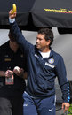 Sachin Tendulkar celebrates India's win with a banana, New Zealand v India, 1st Test, Hamilton, 4th day, March 21, 2009