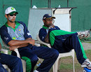Michael Vandort and Ajantha Mendis watch a game in progress, Kandurata v Wayamba, Inter-Provincial Twenty20, Colombo, SSC, March 31, 2009