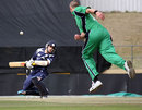 Boyd Rankin bowls Kyle Coetzer a bouncer, Ireland v Scotland, ICC World Cup Qualifiers, Johannesburg, April 1, 2009