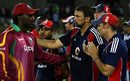 Chris Gayle congratulates the England players, West Indies v England, 5th ODI, St Lucia, April 3, 2009