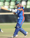 Karim Khan attempts a pull, Afghanistan v Scotland, ICC World Cup Qualifiers, Super Eights, Benoni, April 15, 2009