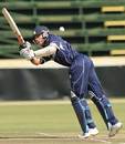 Scotland's Kyle Coetzer works the ball away, Scotland v UAE, ICC World Cup Qualifiers, Super Eights, Benoni, April 17, 2009