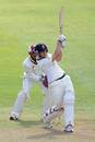 Jaik Mickleburgh goes over the top during his 58, Essex v West Indies, Chelmsford, April 25, 2009