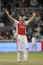 Irfan Pathan picked up two wickets in his opening over, Rajasthan Royals v Kings XI Punjab, Cape Town, April 26, 2009