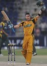 Michael Clarke celebrates his century, Pakistan v Australia, 4th ODI, Abu Dhabi, May 1, 2009