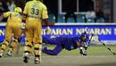 Matthew Hayden is stumped by a diving Naman Ojha, Chennai Super Kings v Rajasthan Royals, IPL, 37th match, Kimberley, May 9, 2009