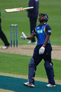Dimitri Mascarenhas tosses his bat in frustration after falling for 18, Worcestershire v Hampshire, Friends Provident Trophy, New Road, May 14, 2009
