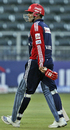 Virender Sehwag heads back to the pavilion after scoring a duck, Royal Challengers Bangalore v Delhi Daredevils, IPL, 52nd match, Johannesburg, May 19, 2009
