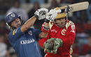 Herschelle Gibbs' bottom hand comes off but he still connects for a six, Royal Challengers Bangalore v Deccan Chargers, IPL, 56th match, Centurion, May 21, 2009