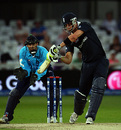 Kevin Pietersen stands tall to guide one out to the off side, England v Scotland, ICC World Twenty20 warm-up match, Trent Bridge, June 2, 2009