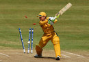 Jodie Fields is bowled by Shabnin Ismail, Australia v South Africa, ICC Women's World Twenty20, Taunton, June 16, 2009