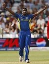Ajantha Mendis celebrates one of his three wickets, New Zealand v Sri Lanka, ICC World Twenty20 Super Eights, Trent Bridge, June 16, 2009 