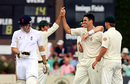 Mitchell Johnson removes Joe Denly, England Lions v Australians, New Road, July 4, 2009