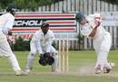 Alex Cusack plays an attacking shot on his way to an unbeaten 55, Ireland v Kenya, ICC Intercontinental Cup, Englinton, July 5, 2009