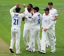 Corey Collymore celebrates a wicket, Warwickshire v Sussex, County Championship, Edgbaston, 2nd day, July 8, 2009