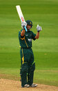 David Hussey raises the bat for his 50, Nottinghamshire v Somerset, Pro 40, Division One, Trent Bridge, July 19, 2009