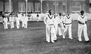 England take to the field after enforcing the follow-on, England v Australia, Lord's, June 25, 1934