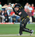 Robert Key goes inside out during his 30, Kent v Durham, Twenty20 quarter-finals, Canterbury, July 27, 2009