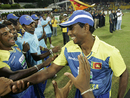 Thilan Thushara gets the handshakes after picking up the Man-of-the-Series award, Sri Lanka v Pakistan, 5th ODI, Colombo, August 9, 2009