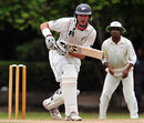 Tim McIntosh steers it to the on side , Sri Lanka Cricket Development XI v New Zealanders, tour match, Colombo, 3rd day, August 14, 2009