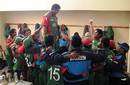 Tamim Iqbal leads the victory chorus in the Bangladesh dressing room, Zimbabwe v Bangladesh, 4th ODI, Bulawayo, August 16, 2009 