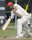 Abdool Samad drives en route to 87, Canada v Kenya, ICC Intercontinental Cup, 4th day, Toronto, August 17, 2009