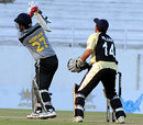 Rohan Gavaskar hits out during his 93 for Tata Sports Club, AIPSSB v Tata Sports Club, BCCI Corporate Trophy, Dharamsala, September 1, 2009