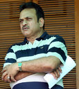 Yashpal Sharma watches the BCCI Corporate trophy match in Mohali, Air India Blue v India Revenue, September 3, 2009