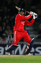 Adil Rashid heaves one over the covers during his superb, but in vain, 31, England v Australia, 1st ODI, The Oval, September 4, 2009