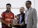 Air India Red captain Yuvraj Singh gets his hands on the trophy, Air India Blue v Air India Red, BCCI Corporate Trophy final, Bangalore, September 8 ,2009