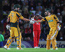 Michael Clarke shakes hands with Cameron White who notched his maiden one-day ton, England v Australia, 3rd ODI, Southampton, September 9, 2009