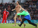 A security official tackles a streaker, England v Australia, 3rd ODI, Southampton, September 9, 2009