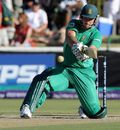 Graeme Smith gets in position to hammer the ball to the leg side, South Africa v West Indies, Champions Trophy warm-up match, Potchefstroom, September 18, 2009