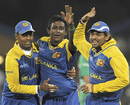 Ajantha Mendis is all smiles after sending back Jacques Kallis, South Africa v Sri Lanka, Champions Trophy, Group B, Centurion, September 22, 2009