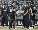 James Franklin exchanges pleasantries after clinching victory, England v New Zealand, ICC Champions Trophy, Group B, Johannesburg, September 29, 2009