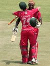 Charles Coventry congratulates Hamilton Masakadza, Zimbabwe v Kenya, 5th ODI, Harare, October 18, 2009