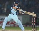 Phillip Hughes rocks back to cut, New South Wales v Victoria, 1st semi-final, Champions League, Delhi, October 21, 2009
