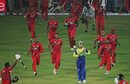 The Trinidad & Tobago players storm the field after the victory, Cobras v Trinidad & Tobago, Champions League, 2nd semi-final, October 22, 2009