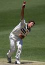 Brendan Drew sends down a delivery, Queensland v Tasmania, Sheffield Shield, 1st day, Brisbane, November 2, 2009