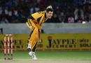 Clint McKay sends down a delivery, India v Australia, 5th ODI, Hyderabad, November 5, 2009