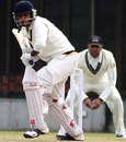 Punjab's Vishwas Bhalla watches the ball closely, Punjab v Hyderabad, Ranji Trophy Super League, 2nd round, Mohali, 3rd day, November 12, 2009