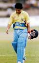 Sachin Tendulkar walks off, New Zealand v India, second ODI, Auckland, 27 March 1994
