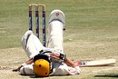 Michael Hogan was felled by a bouncer from Doug Bollinger, Western Australia v New South Wales, Sheffield Shield, WACA, November 29, 2009