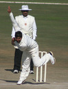 Ashok Thakur sends down a delivery, Himachal Pradesh v Orissa, Ranji Trophy Super League, Group A, Dharamsala, 4th day, December 18, 2009