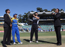 Javagal Srinath, Kumar Sangakkara, Daniel Vettori and Ravi Shastri at the toss, New Zealand v Sri Lanka, Champions Trophy, Johannesburg, September 27, 2009