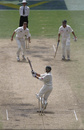 Jacques Kallis plays the pull against Glenn McGrath, Australia v South Africa, first Test, Melbourne, 30 December, 1997 