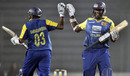 Thilan Samaraweera and Thissara Perera are ecstatic after sealing victory, India v Sri Lanka, Tri-series, 2nd ODI, Mirpur, January 5, 2010