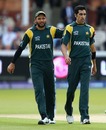 Shahid Afridi pats Umar Gul on the back, Pakistan v Sri Lanka, World Twenty20 final, Lord's, June 21, 2009